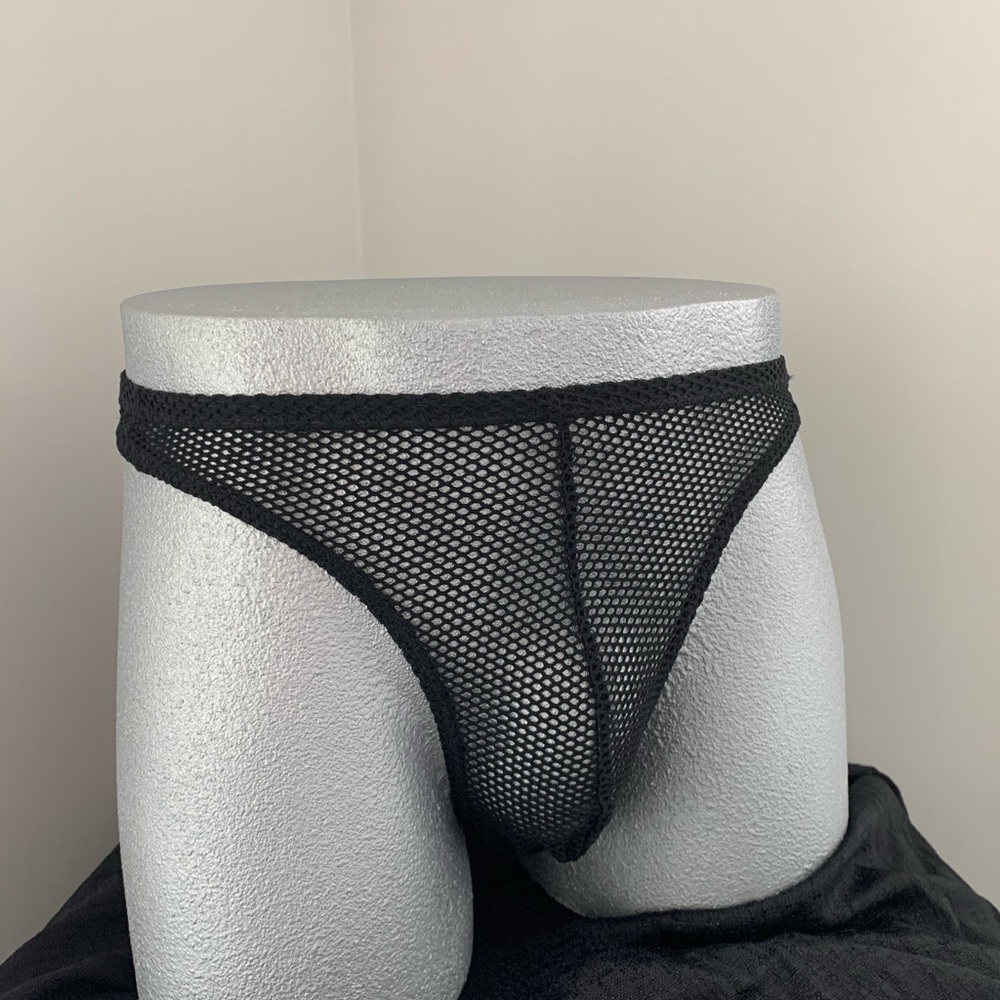 Mesh See thru Thong -R106T - Black Mesh*